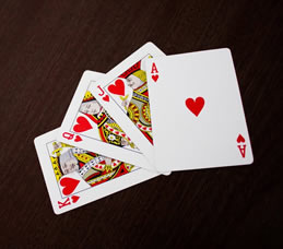 Baccarat Karten im Casino